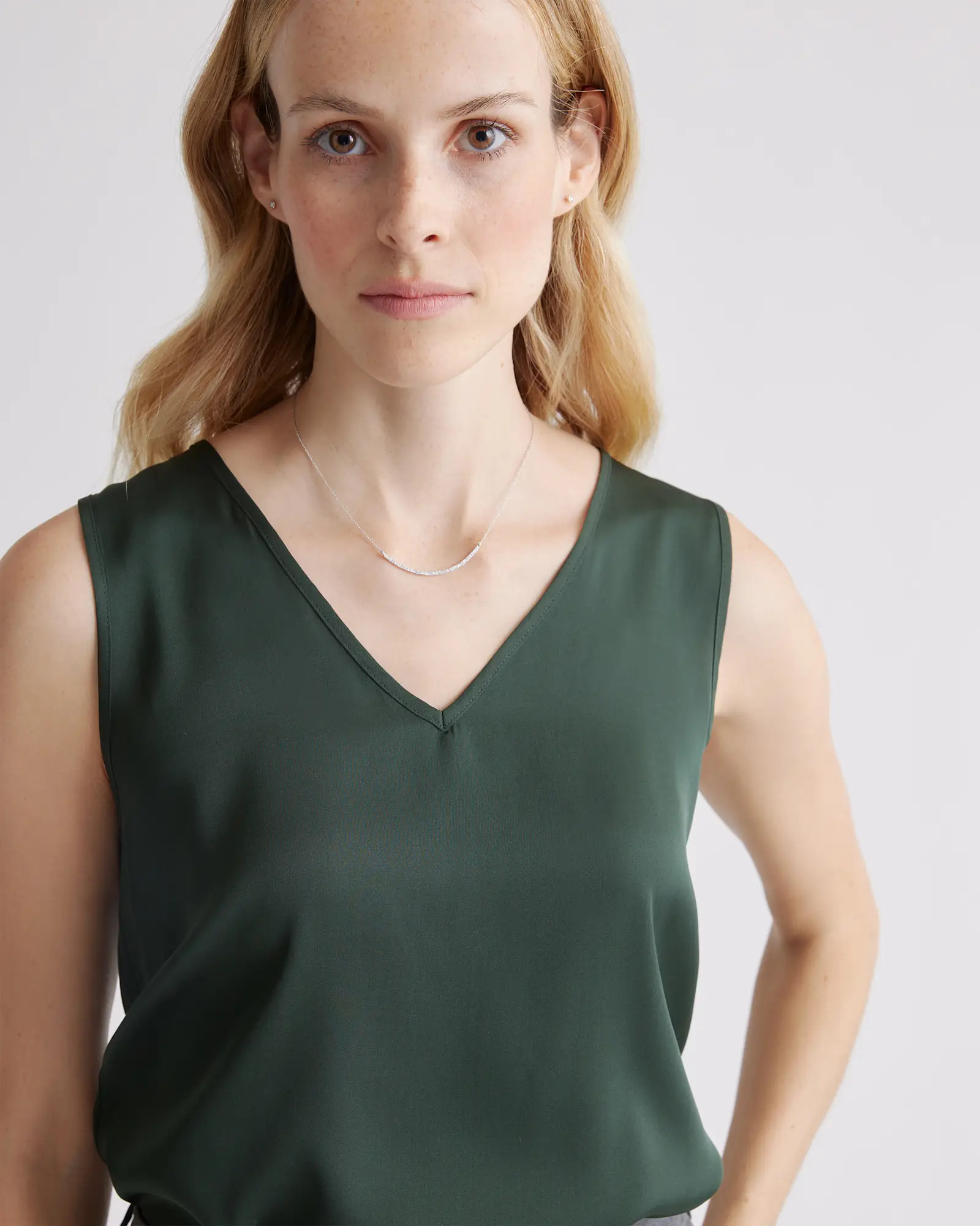 Washable Stretch Silk Tank | Quince