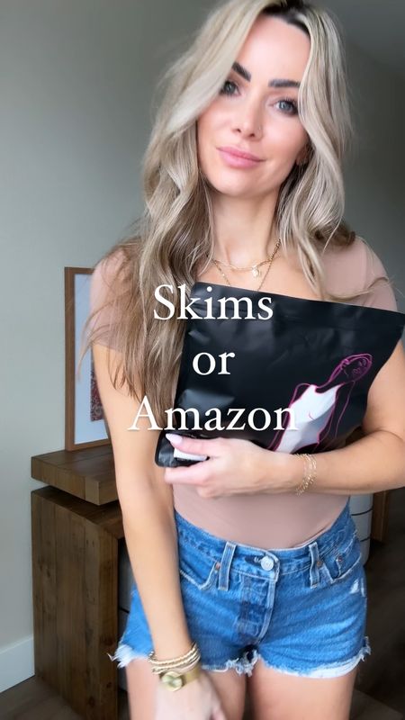 Skims or Amazon?
The material on these tops is top notch. Double lined, feels like a second skin. Stretchy and flattering. I got size small 
Amazon fashion 
Amazon shorts size 25


#LTKsalealert #LTKVideo #LTKfindsunder50