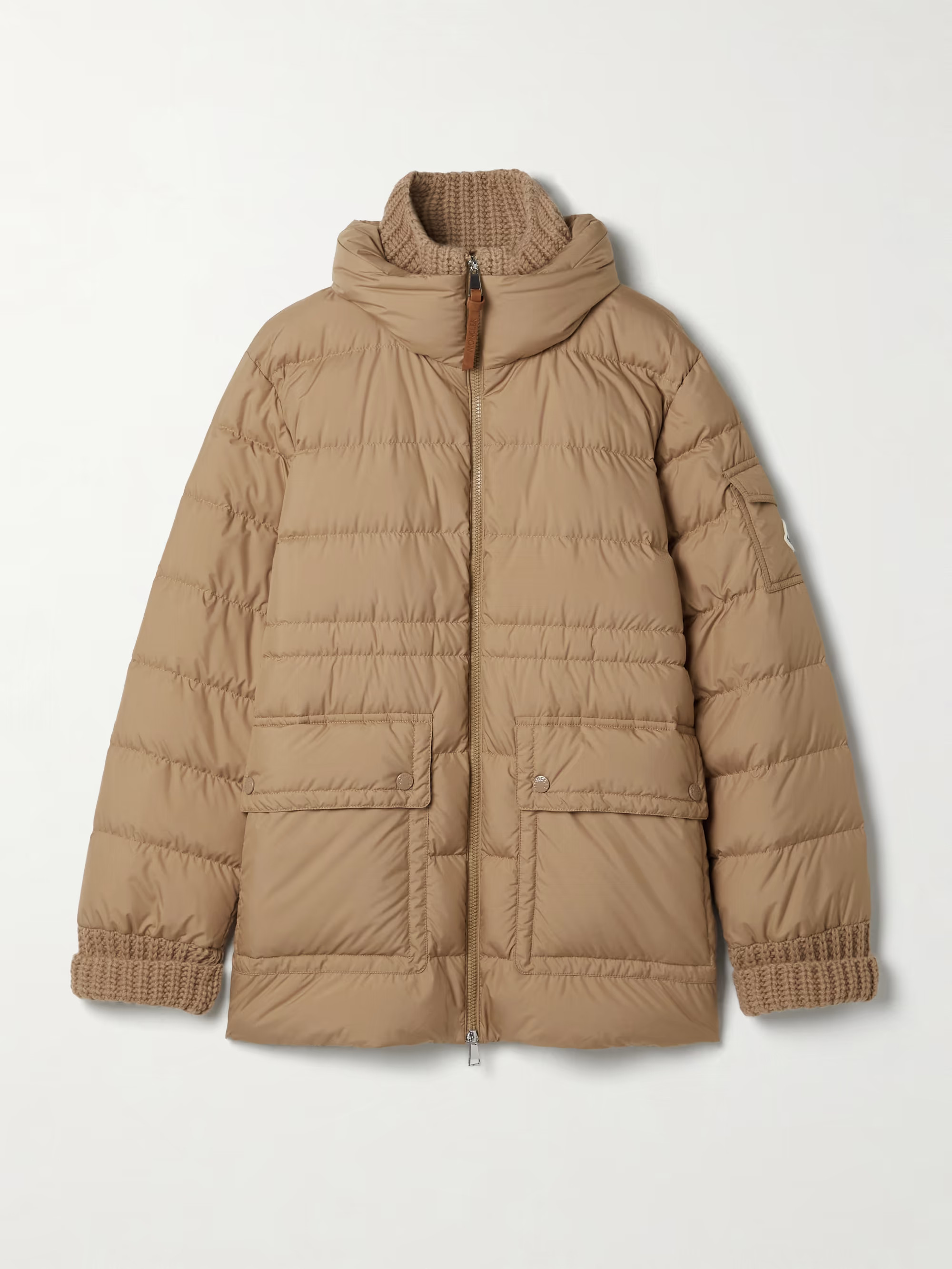 Baux hooded ribbed wool-trimmed quilted shell down jacket | NET-A-PORTER (US)