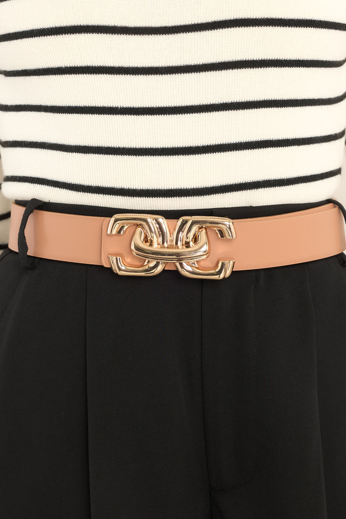 Let Loose Nude Pink Belt | Red Dress 