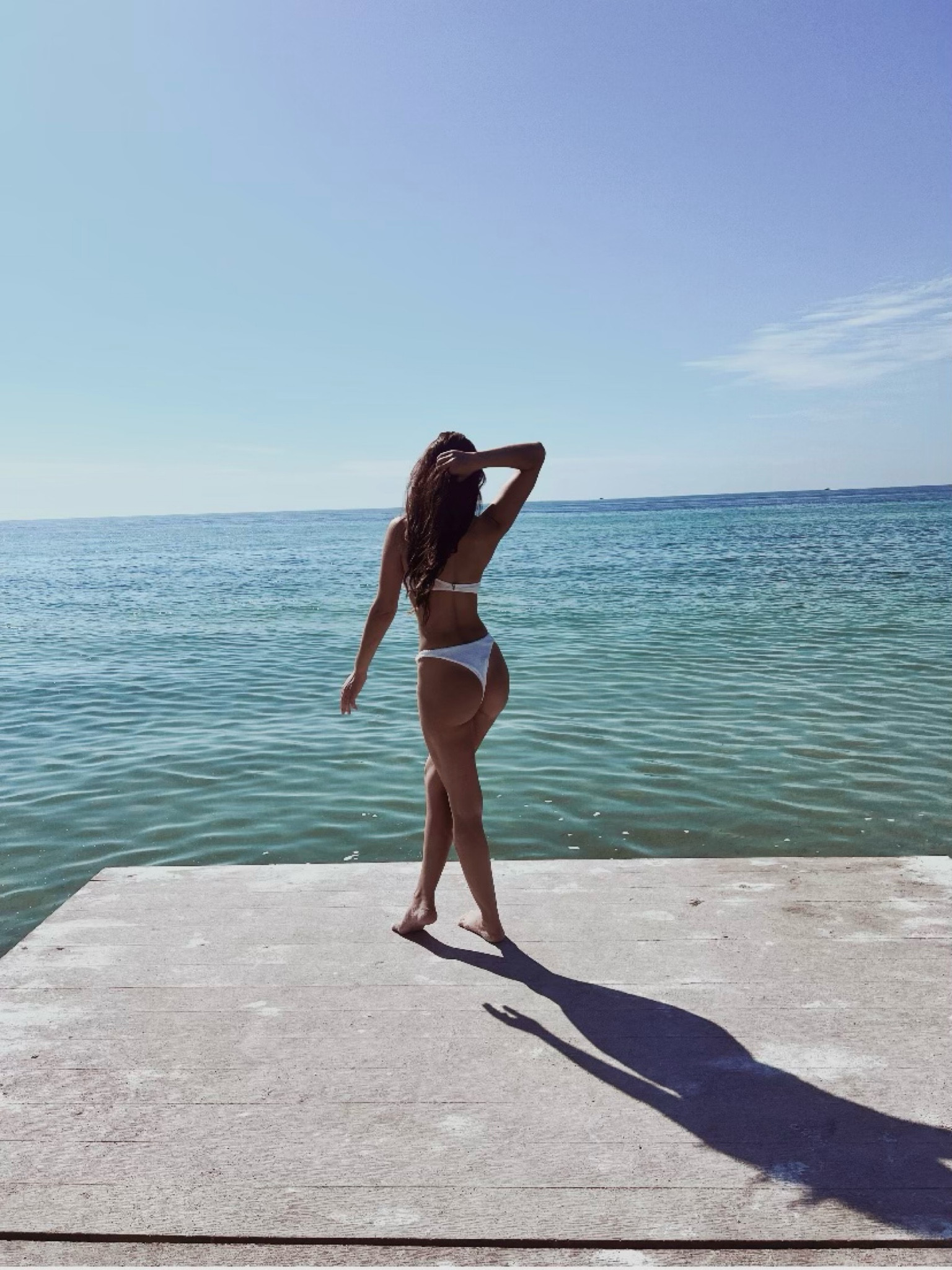 White bikini swimsuit 