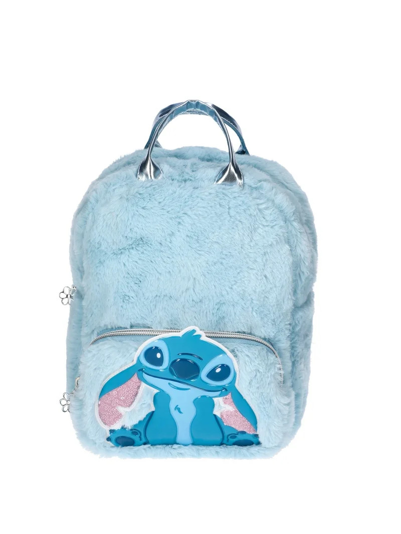 Lilo & Stitch Girls Faux Fur Mini Backpack, Blue | Walmart (US)