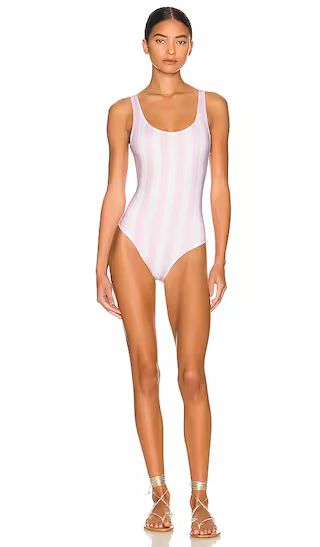 The Annemarie One Piece in Cotton Candy Stripe | Revolve Clothing (Global)