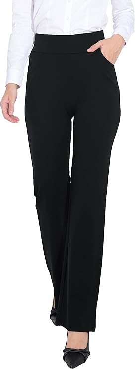 ZTN Women's High Waist Pull-On Dress Pants Tummy Control Pants for Work Business Casual Office Tr... | Amazon (US)
