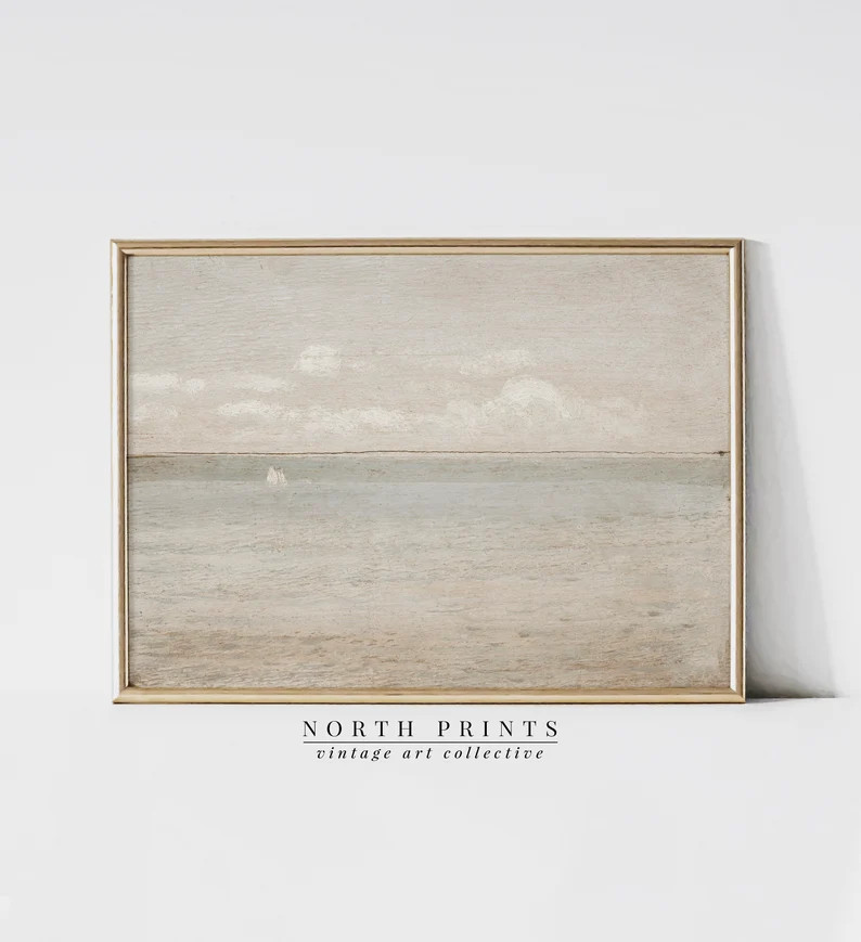 Vintage Coastal Wall Art | Muted Seascape Painting | PRINTABLE Digital Download North Prints | 5-... | Etsy (US)