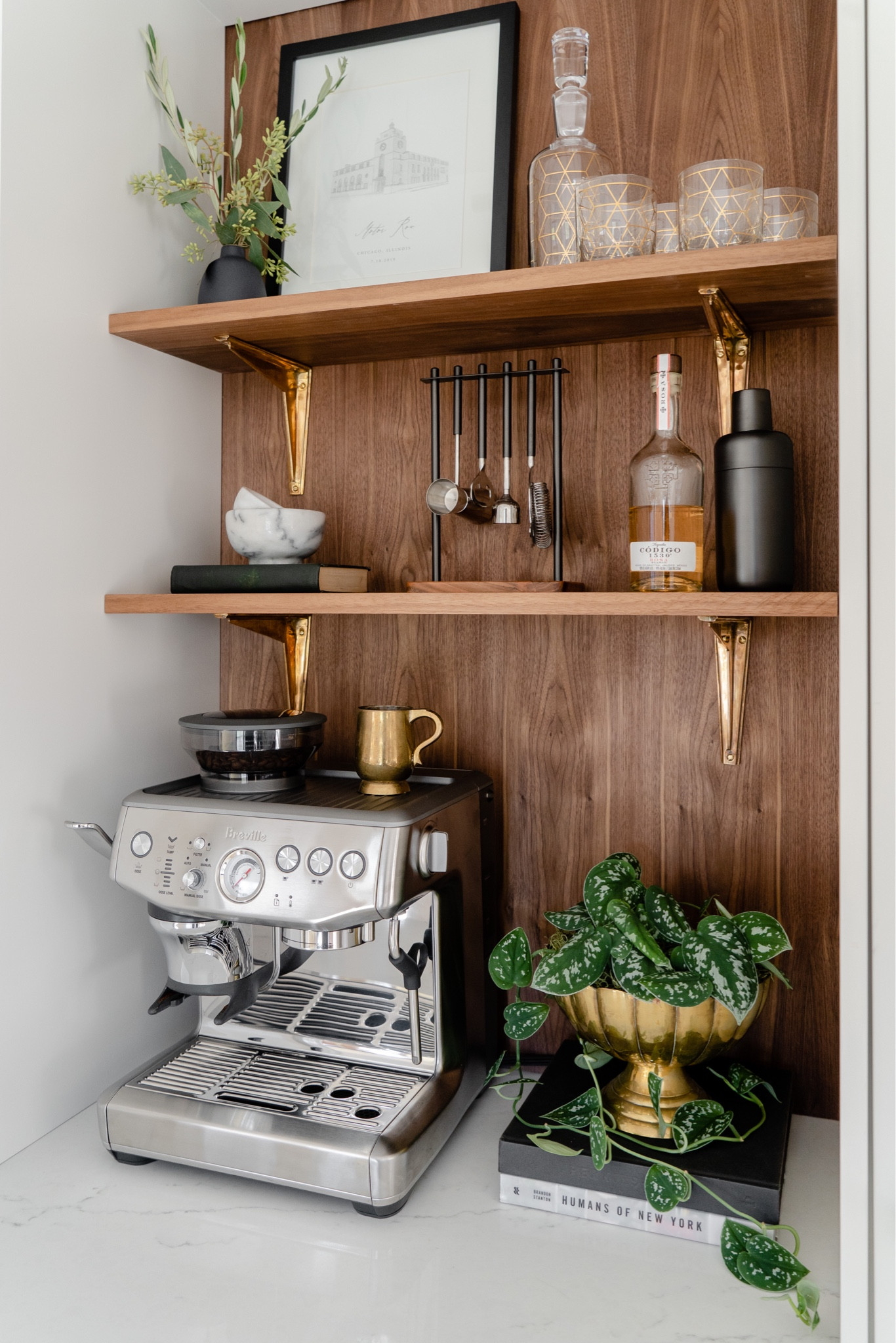 Devol inspired brass shelf brackets

#LTKhome