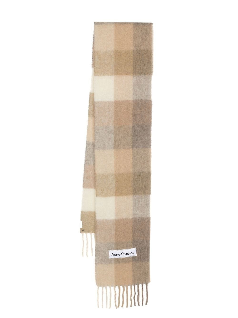 Acne Studios Checked mohair-blend Scarf - Farfetch | Farfetch Global