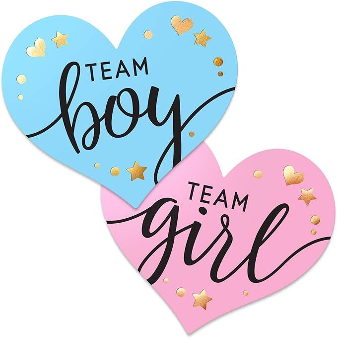2.25” Gender Reveal Stickers for Party Invitations and Voting Games (80 Count) - Team Boy and T... | Amazon (US)