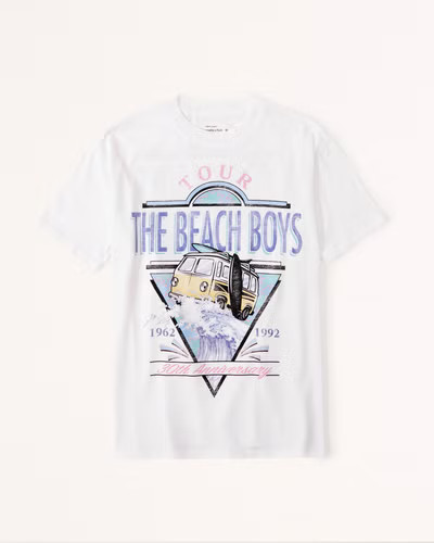 Oversized Boyfriend Beach Boys Graphic Tee | Abercrombie & Fitch (US)