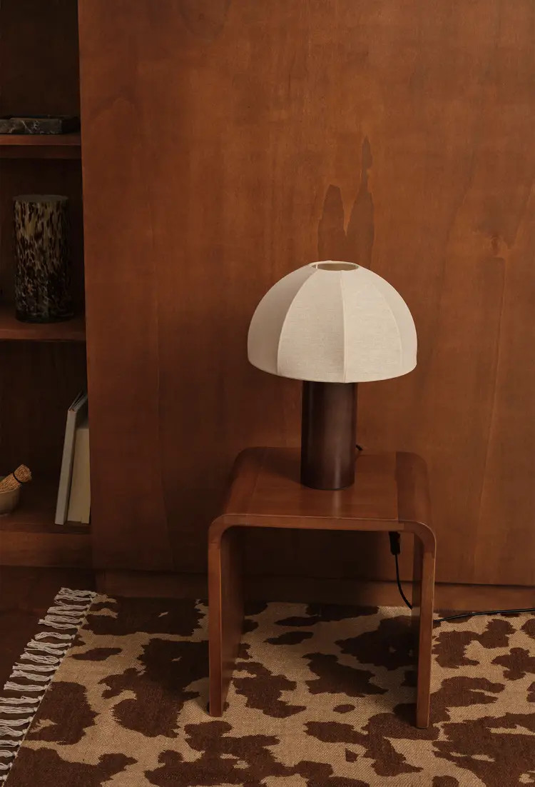 Lampe, 27xH35cm, en bois et tissu | Monoprix Mode