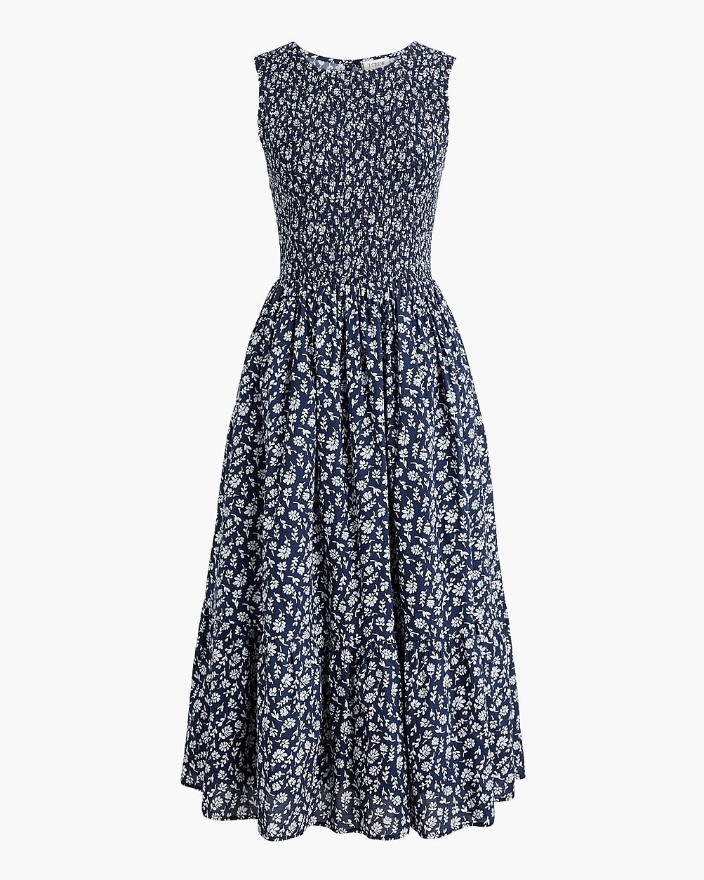 Printed smocked midi dress | J.Crew Factory