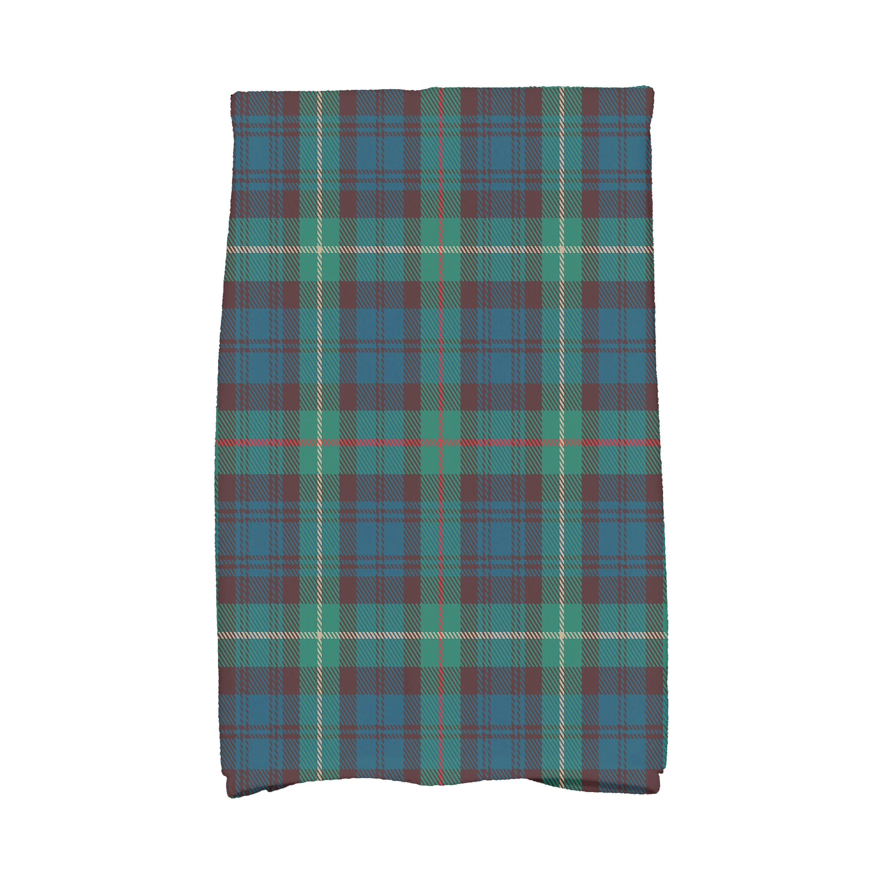 Tartan Plaid 16 x 25 Inch Navy Blue Holiday Print Kitchen Towel | Walmart (US)