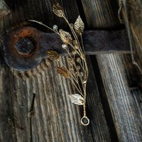 Wedding Gold Hair Piece, Champagne Bridal Twig Golden Wedding Accessory Bohemian Piece Vintage Vine | Etsy (US)