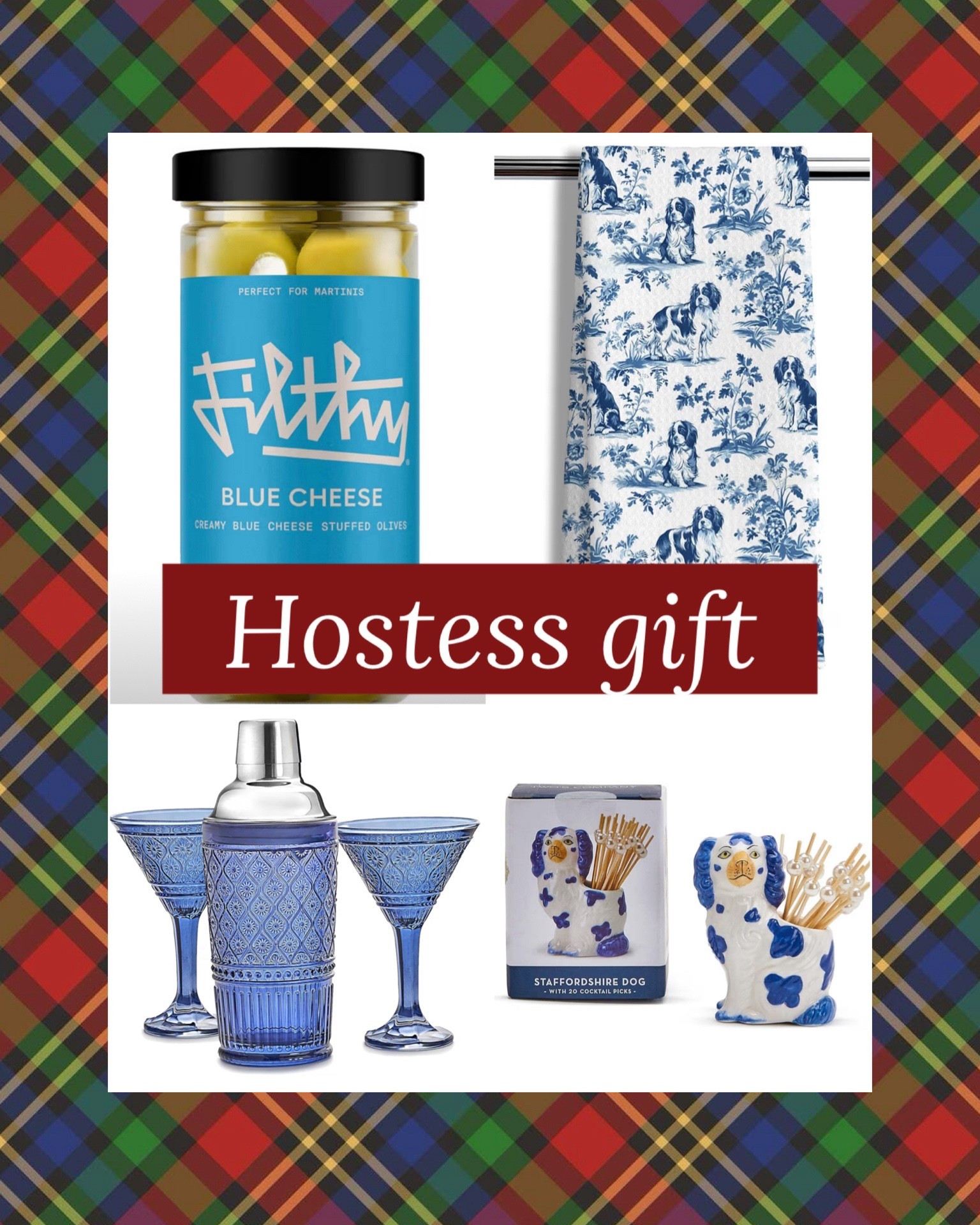 Chinoiserie Hostess Gift Ideas 🎁💙🍸

This little blue-and-white hostess gift roundup is so easy to pull together and feels instantly elevated. Pair the gorgeous Godinger blue martini set with Filthy blue cheese olives for the chicest cocktail moment, or add the Staffordshire dog cocktail pick holder for a fun, classic touch. The chinoiserie King Charles tea towel ties it all together and makes the whole gift feel thoughtful and special. Perfect for holiday parties, dinner hosts, or last-minute gifting! 💙✨

💙 hostess gift ideas • blue and white decor • cocktail lover gift • martini gift set • chinoiserie home finds • affordable hostess gifts • classic blue & white style • holiday party ideas • gift guide inspo

#LTKHoliday #LTKHome #LTKGiftGuide