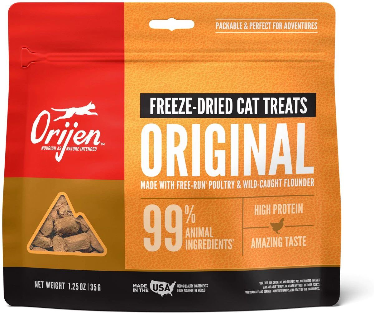 ORIJEN Original Grain-Free Freeze-Dried Cat Treats | Chewy.com