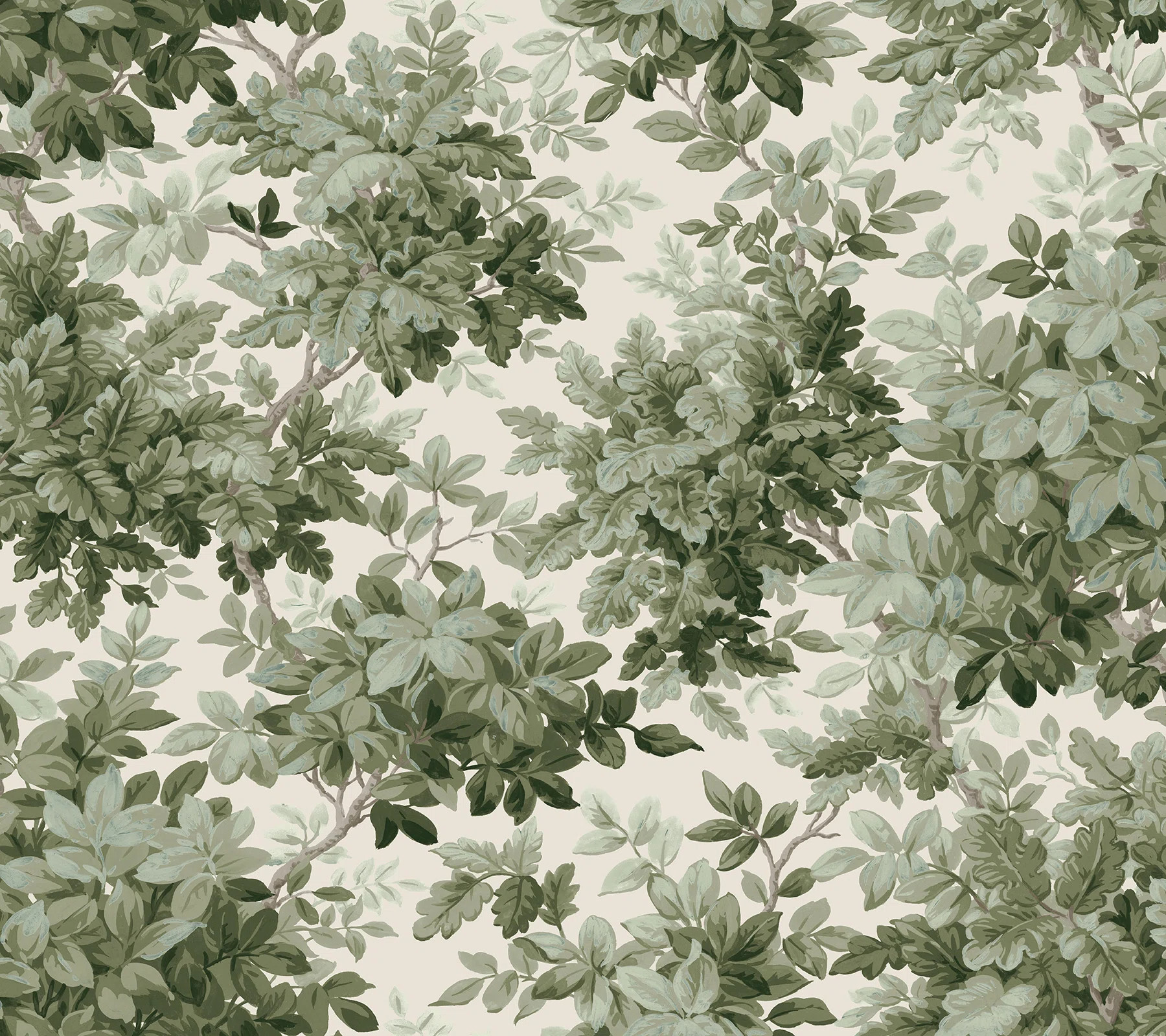 Greenwood Moss Deciduous Wallpaper | Perigold