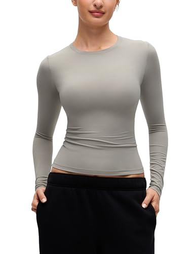 CRZ YOGA Softembrace Crewneck Long Sleeve Shirts for Women - Casual Going Out Tops Soft Basic Fit... | Amazon (US)