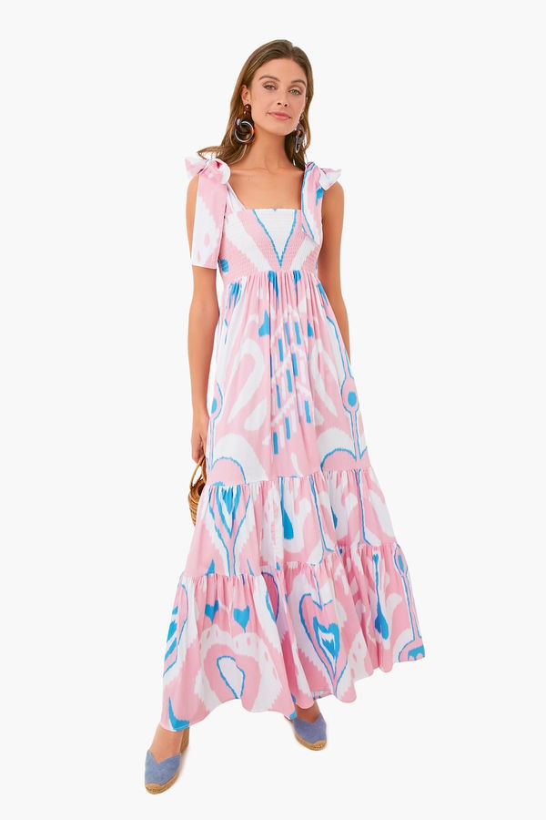 Exclusive Blush Heart Ikat Kelly Dress | Tuckernuck (US)