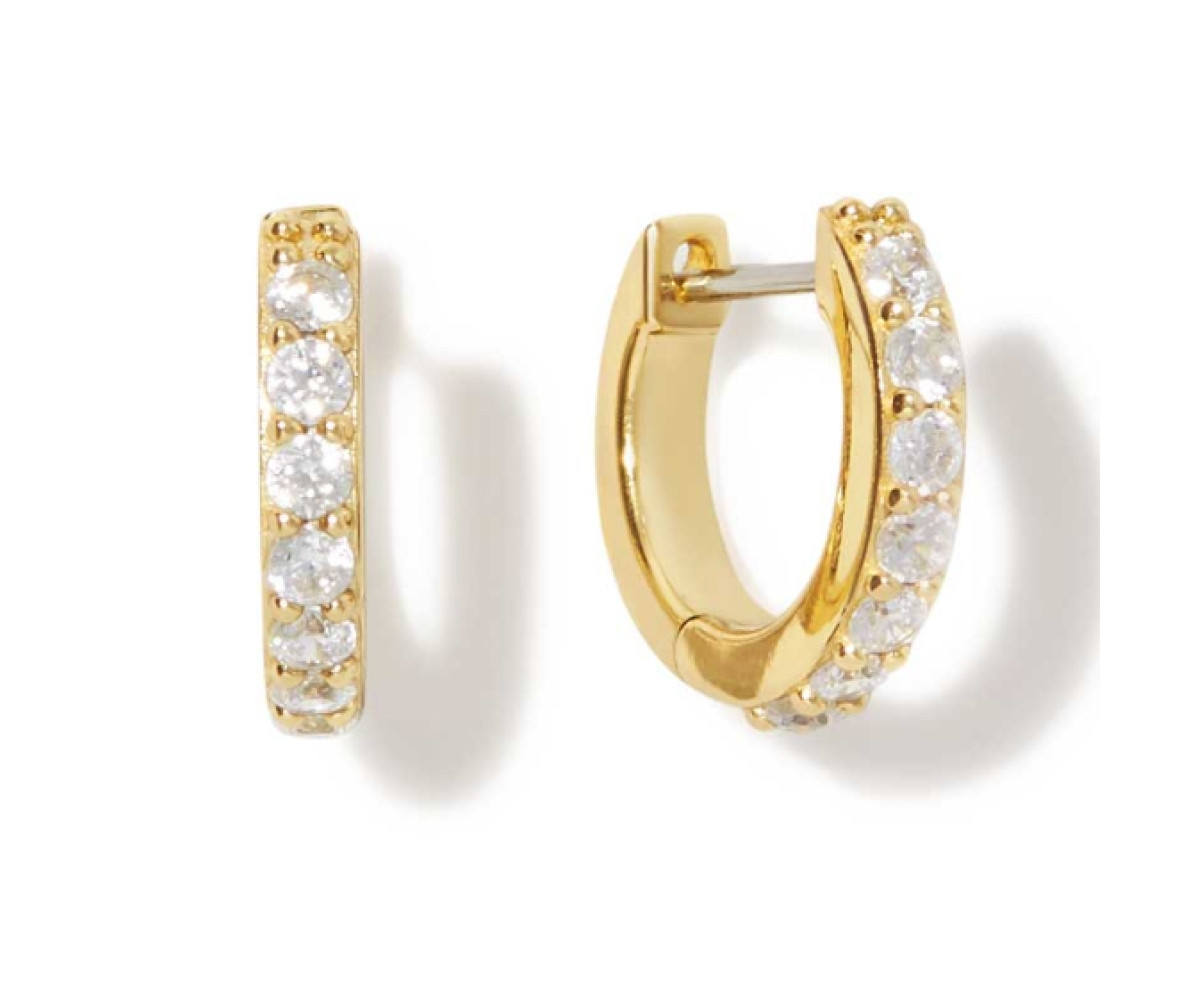 Ana Luisa Pave Huggie Hoops - Suzanne Medium - Gold, gold | Macy's