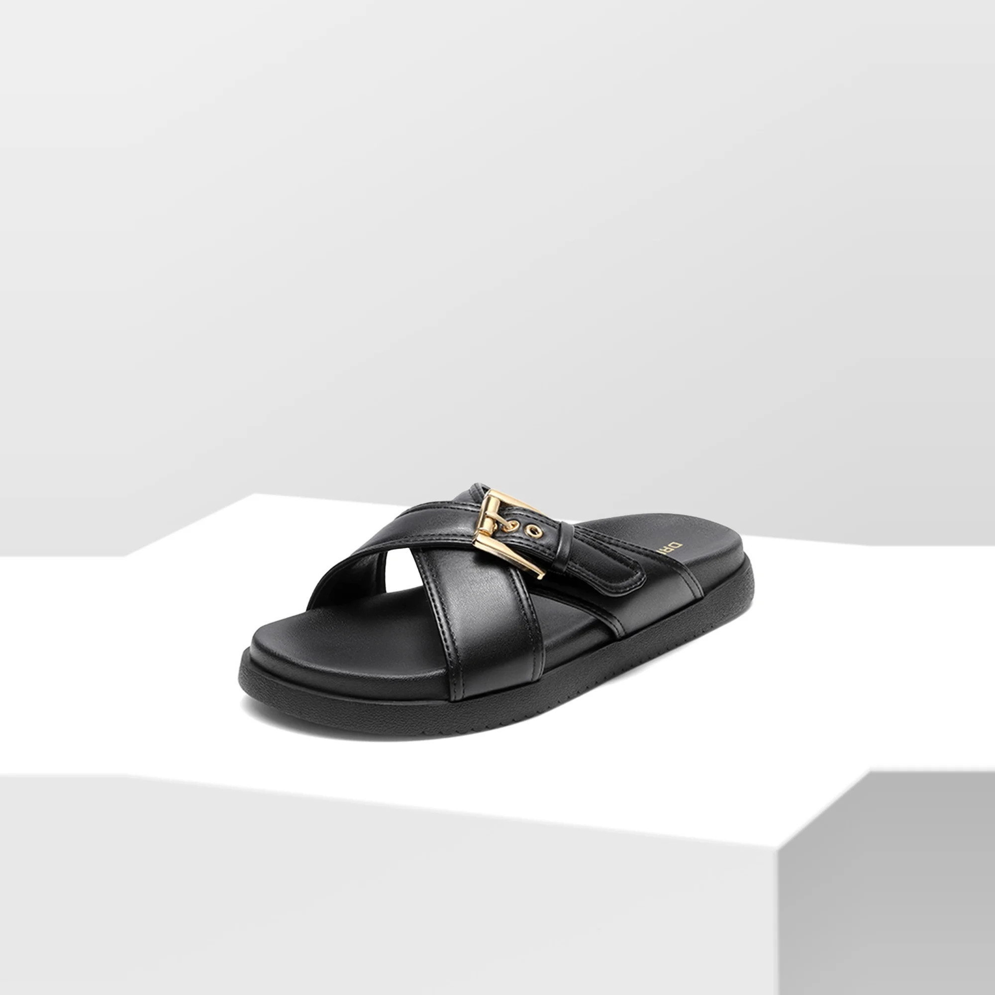 Dream Pairs Women's Cross-Strap Anti-Slip Flat Sandals, Comfortable Casual Shoes for Daily Runs | Walmart (US)