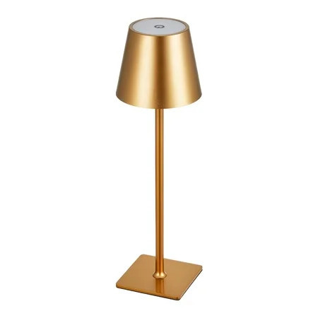 Cordless Table Lamp 2-Pack, 5200mAh Rechargeable Battery Desk Lamp, Touch Control, Portable Gold Lighting for Home & Office | Walmart (US)