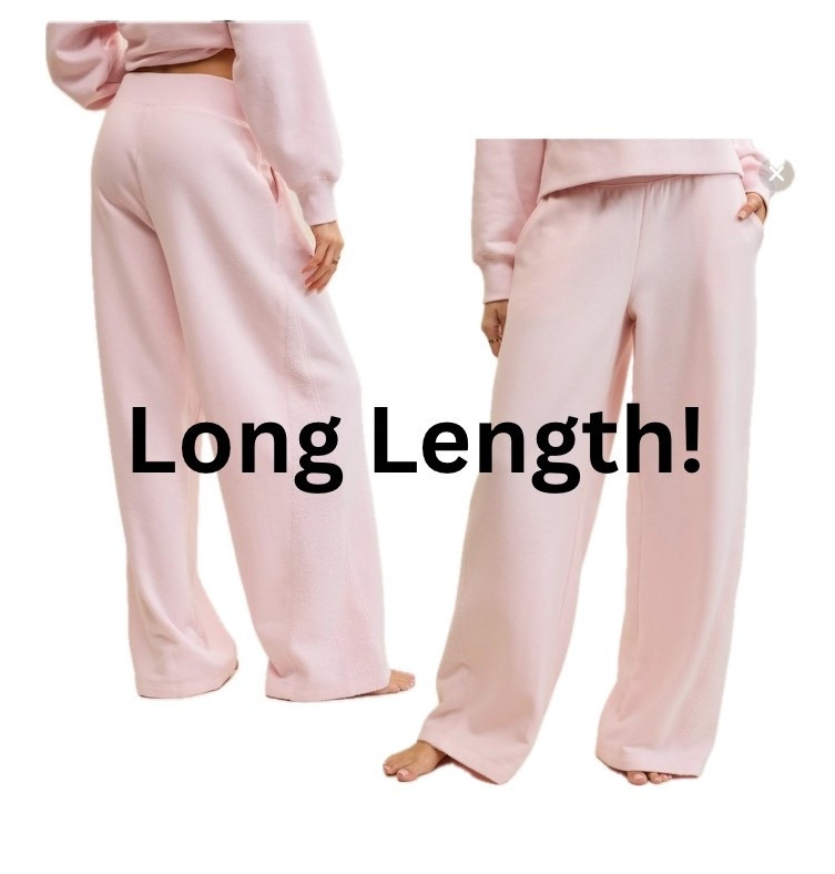 Hard to find long length sweatpants or loungewear pants! So cute in the light pink color! Make it a lounge set by grabbing a matching sweatshirt! 

#LTKHoliday #LTKGiftGuide #LTKootd