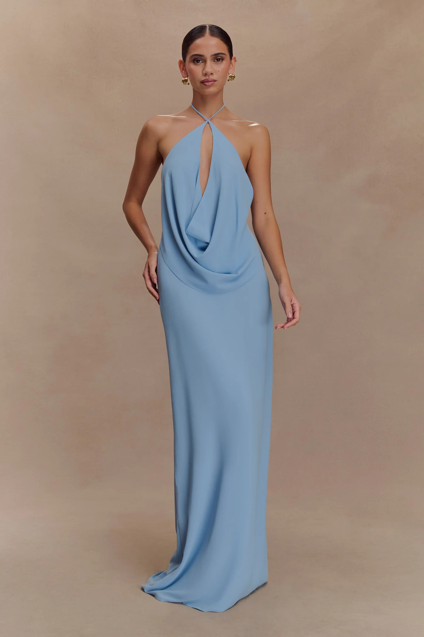 Chiffon Maxi Skirt - Sky Blue | MESHKI US