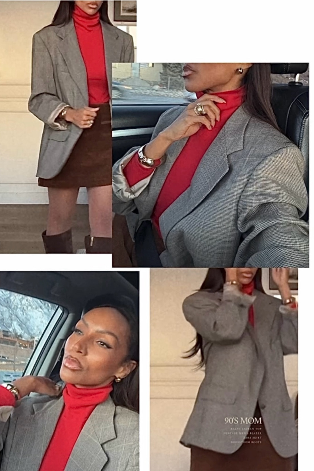 90’s mom winter look-
Skirt is Zara 
Blazer is vintage men’s 

#LTKSeasonal