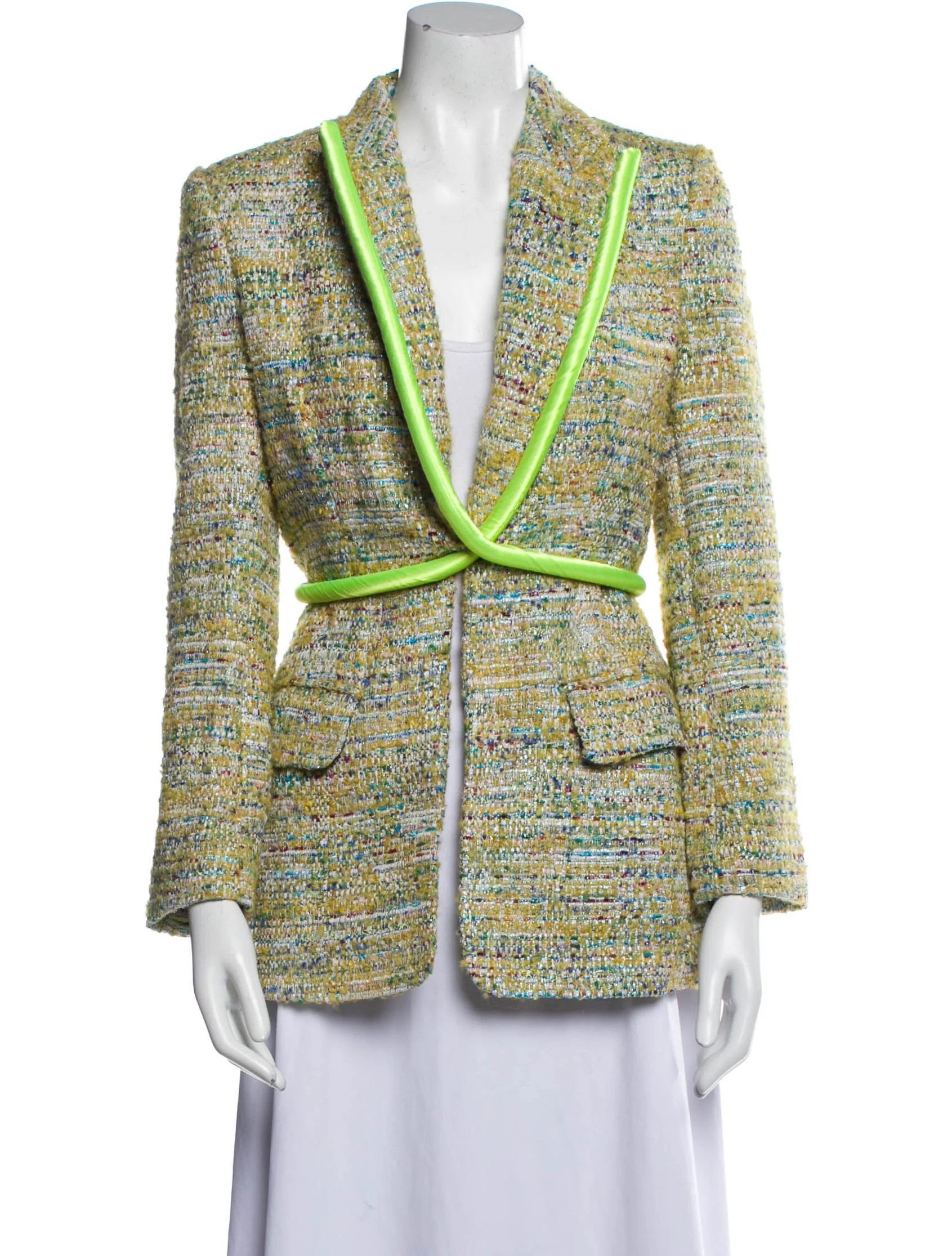 Tweed Pattern Blazer | The RealReal