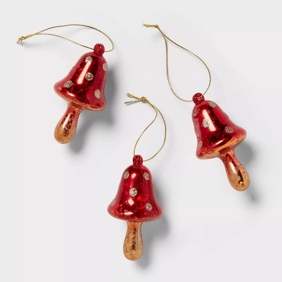 3pc Mushroom Mini Christmas Tree Ornament Set Red - Wondershop™ | Target