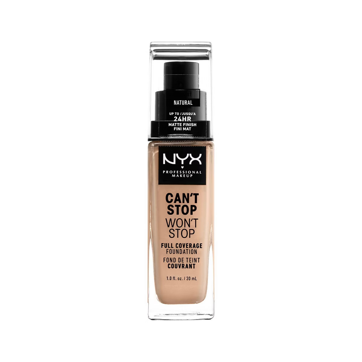 NYX Professional Makeup Can't Stop Won't Stop 24Hr Full Coverage Matte Finish Foundation - 07 Nat... | Target