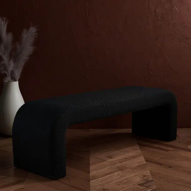 Anston 56" Boucle Bench | Wayfair North America