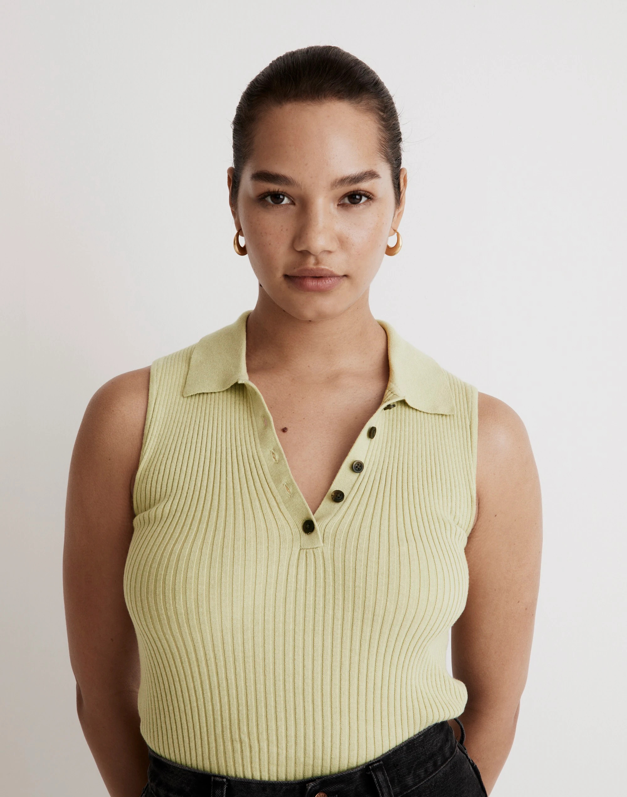 Textural-Knit One-Shoulder Sweater Tank | Madewell