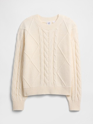 Kids Relaxed Cable-Knit Sweater | Gap Factory