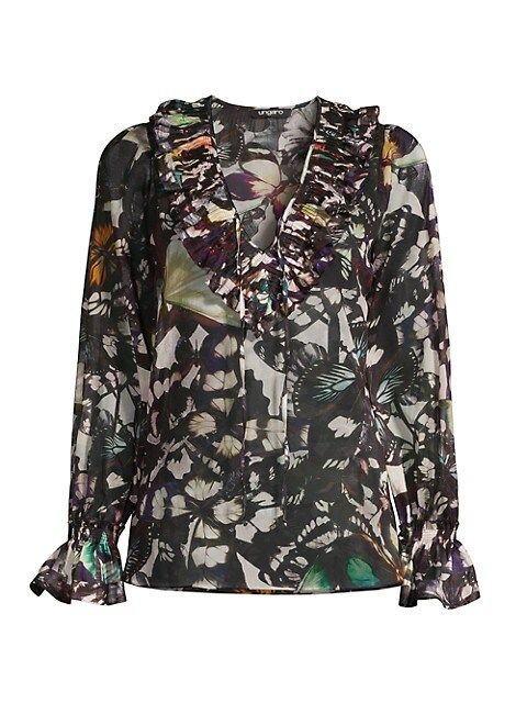 Butterfly Ruffled Cotton Blouse | Saks Fifth Avenue