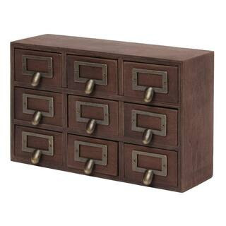 Apothecary Rustic Brown Wood Drawers | The Home Depot