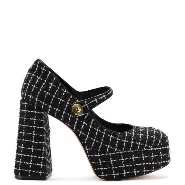 Emma Pump In Black Tweed | Larroude
