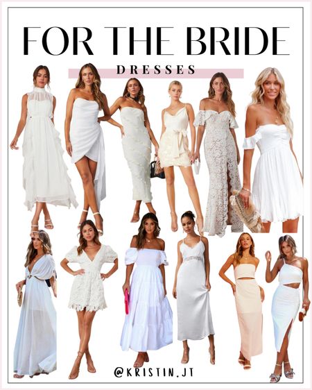 For the bride - white dresses - honeymoon - bachelorette party 

#LTKGiftGuide #LTKsalealert #LTKwedding
