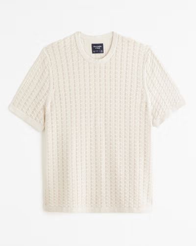 Stitched Textured Tee | Abercrombie & Fitch (US)