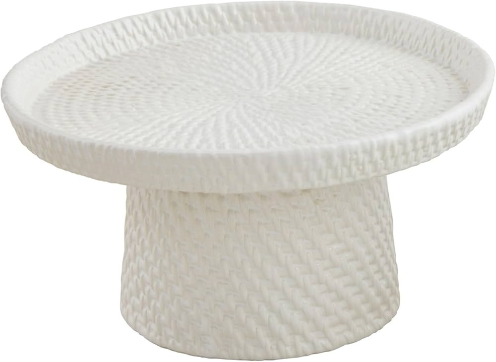 Mud Pie Woven Ceramic Pedestal, Large | Amazon (US)