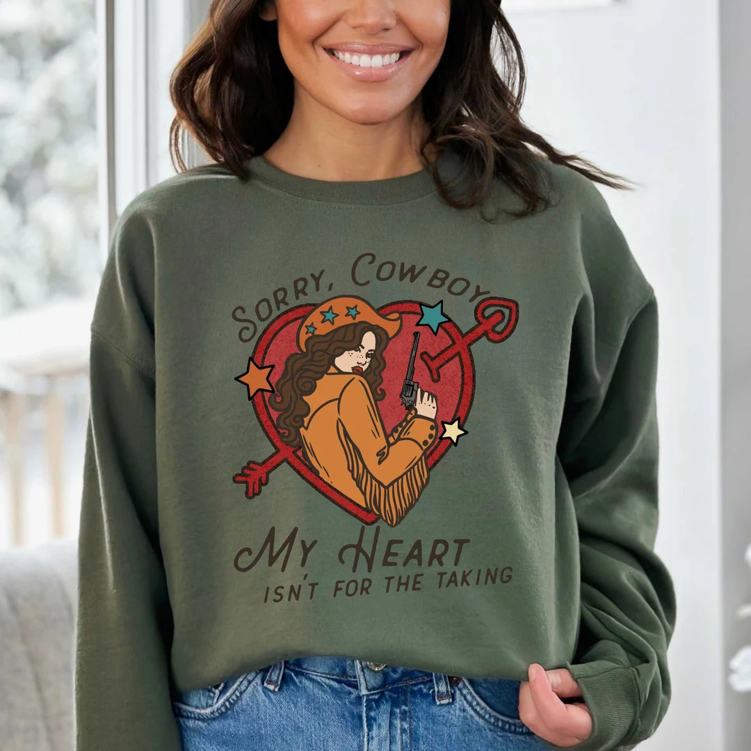 Cowboy Valentine Sweatshirt, Western Valentine Sweatshirt, Skeleton Valentine Sweatshirt, Cowboy ... | Etsy (US)