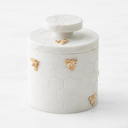 OPEN BOX: Williams Sonoma Honeycomb Marble Butter Keeper | Williams-Sonoma