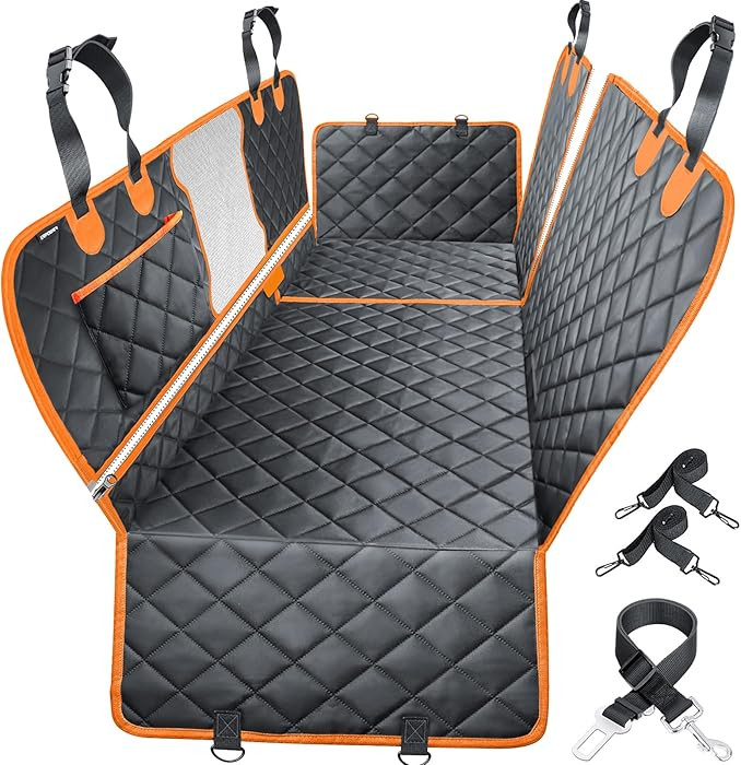 URPOWER 6-in-1 Dog Car Seat Cover for Back Seat, Waterproof Dog Car Hammock with Mesh Window, Non... | Amazon (US)