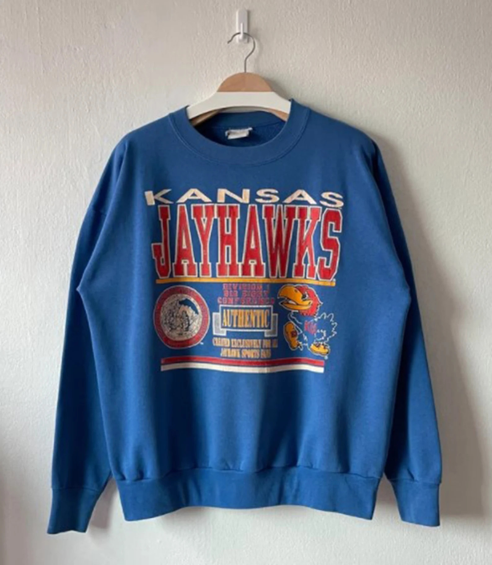 Vintage 90s University of Kansas Jayhawks Crewneck Sweatshirt | Etsy | Etsy (US)