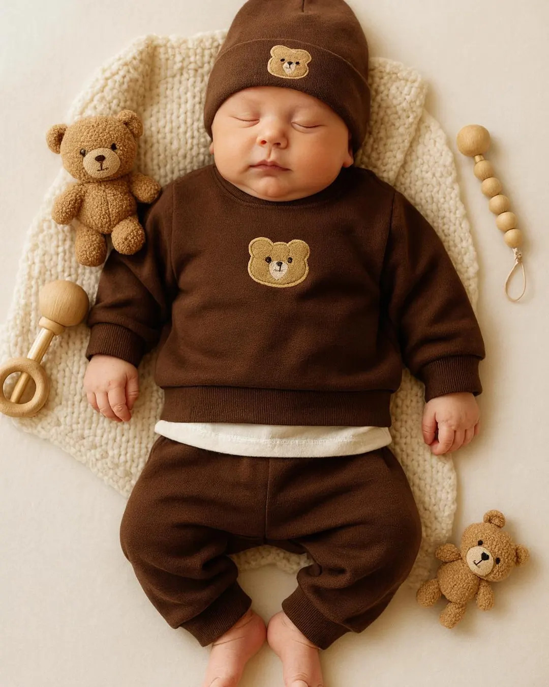 Baby Bear Outfit 3 Piece Set, Toddler Cotton Clothes, 6-24 Months, Unisex Baby Shower Gift, Embro... | Etsy (US)