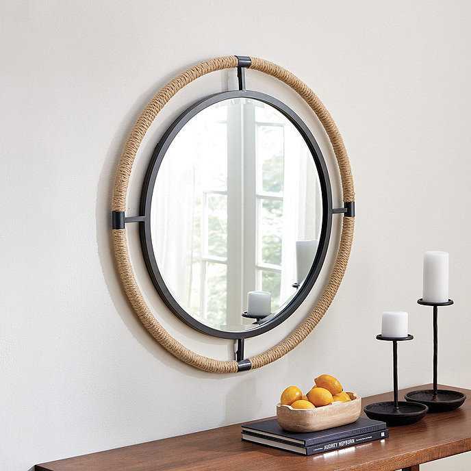 Westcott Rope Frame Round Mirror | Ballard Designs, Inc.