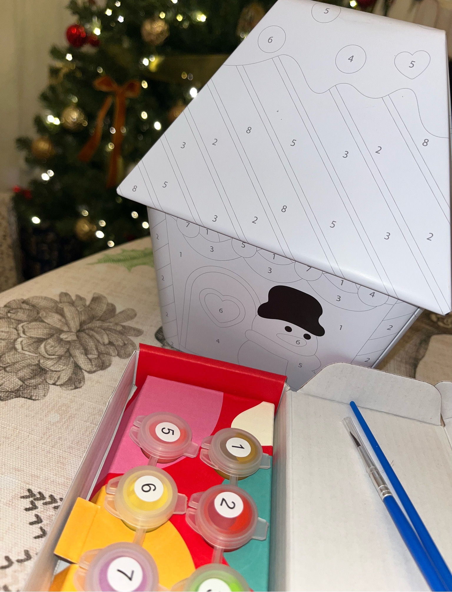 Paint by numbers gingerbread house!! Filled with big, cute marshmallows too!

#LTKfamily #LTKSeasonal #LTKHoliday