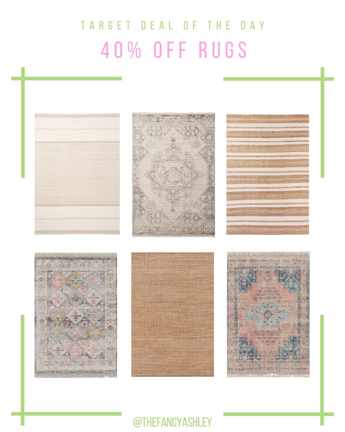 Obsessed with these cute rug finds! Grab 40% rugs + doormats today only during Target’s Big Deal of the Day! Perfect time to give your space a spring refresh. 

#LTKHome #LTKWatchNow #LTKSaleAlert