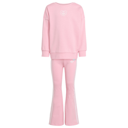 adidas Girls adidas Originals Alice Fleece Flare Set - Girls' Preschool Light Pink/White Size 4T | Foot Locker (US)