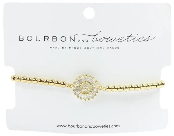 Initial Adjustable Bracelet -  Gold | Bourbon and Boweties